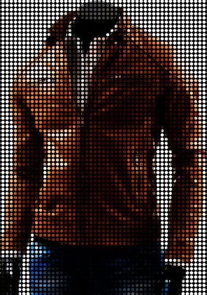 dotted image of mens biker jacket