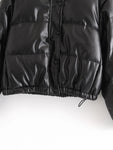 leather jacket black details