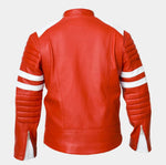 back red pure leather jacket