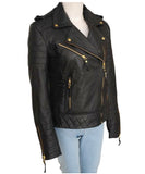 black leather jacket