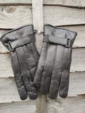 Men’s Leather Gloves with Contrast Stitching