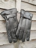 Men’s Leather Gloves with Contrast Stitching