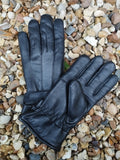 Men’s Leather Gloves with Contrast Stitching