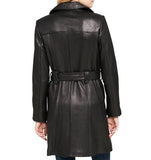 Classic Women's Leather Long Coat - Stylish Outerwear for All Seasons