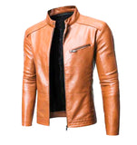 bown sheep leather jacket with front zipper open