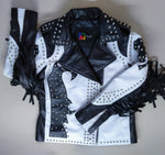 top view cow leather jacket