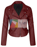 oxblood leather jacket biker vintage style